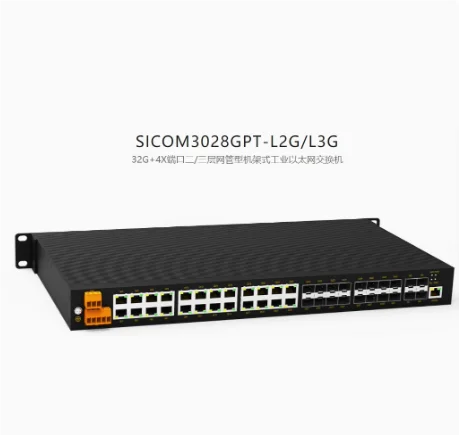 محول إيثرنت صناعي مثبت على الرف من Kyland Network 3 SICOM3028GPT-L3G-MB-HV-HV