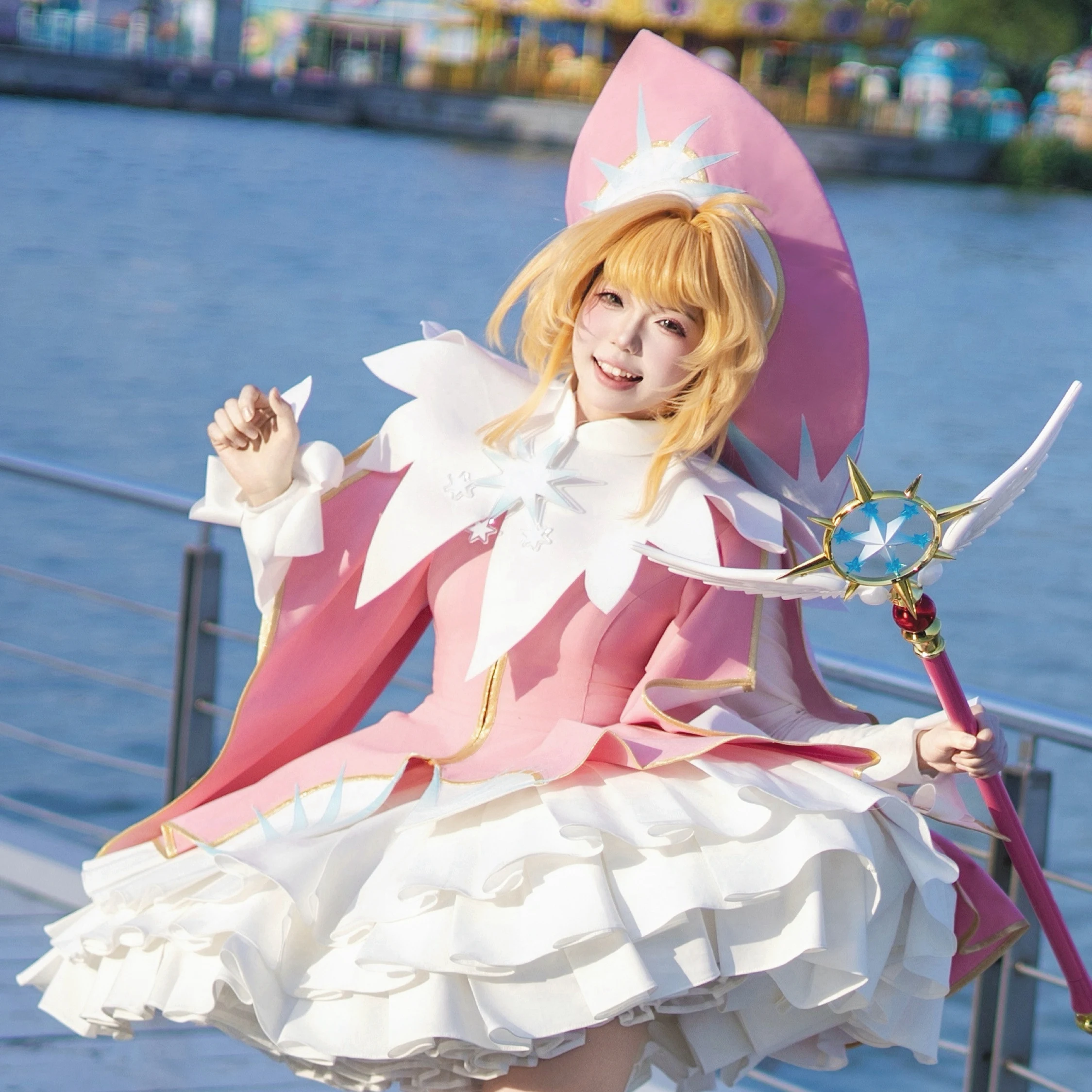 Card Captor Clear Card Sakura disfraz de Cosplay para mujeres disfraces de Halloween mujeres 2024 calendario ilustración magia