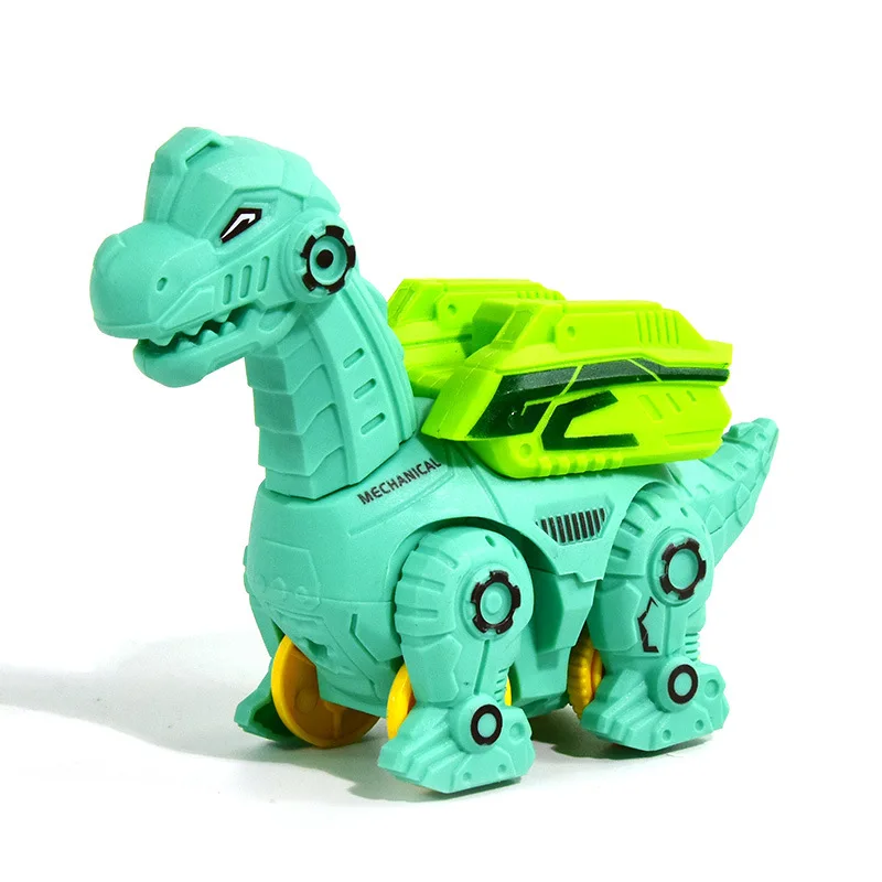 Children's cartoon press dinosaur inertia sliding car boy model toy fun play house interaction