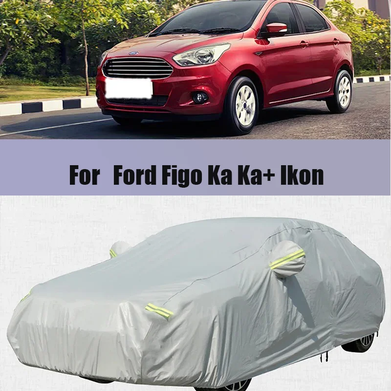 

Outdoor Car Cover Waterproof Auto Sun Shade Anti-UV Snow Rain Ice Prevent Cover Car Accessories For Ford Figo Ka Ka+ Ikon