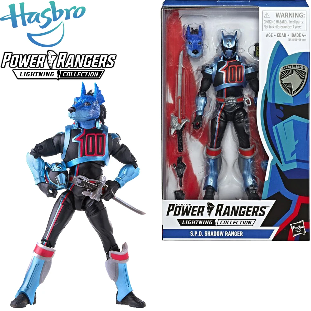 

В наличии Original Hasbro Power ranger S.p.d. Молния коллекция S.p.d. Коллекционная модель Shadow Ranger, декоративная кукла-фигурка