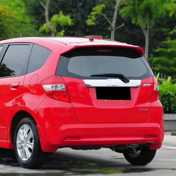 For Honda Fit Jazz 2008 2009 2010 2011 2012 2013 ABS Plastic Unpainted Color Rear Roof Spoiler Tail Trunk Boot Lip Wing