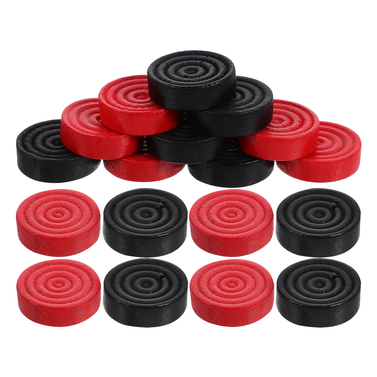 Wooden Checker Pieces Round Smooth Game Props Replacement Accessories Board Games Chess Set Storage Design