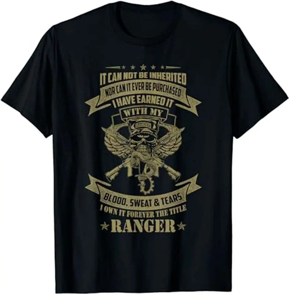 I Own It Forever The Title US Army Ranger Veteran Black T-Shirt