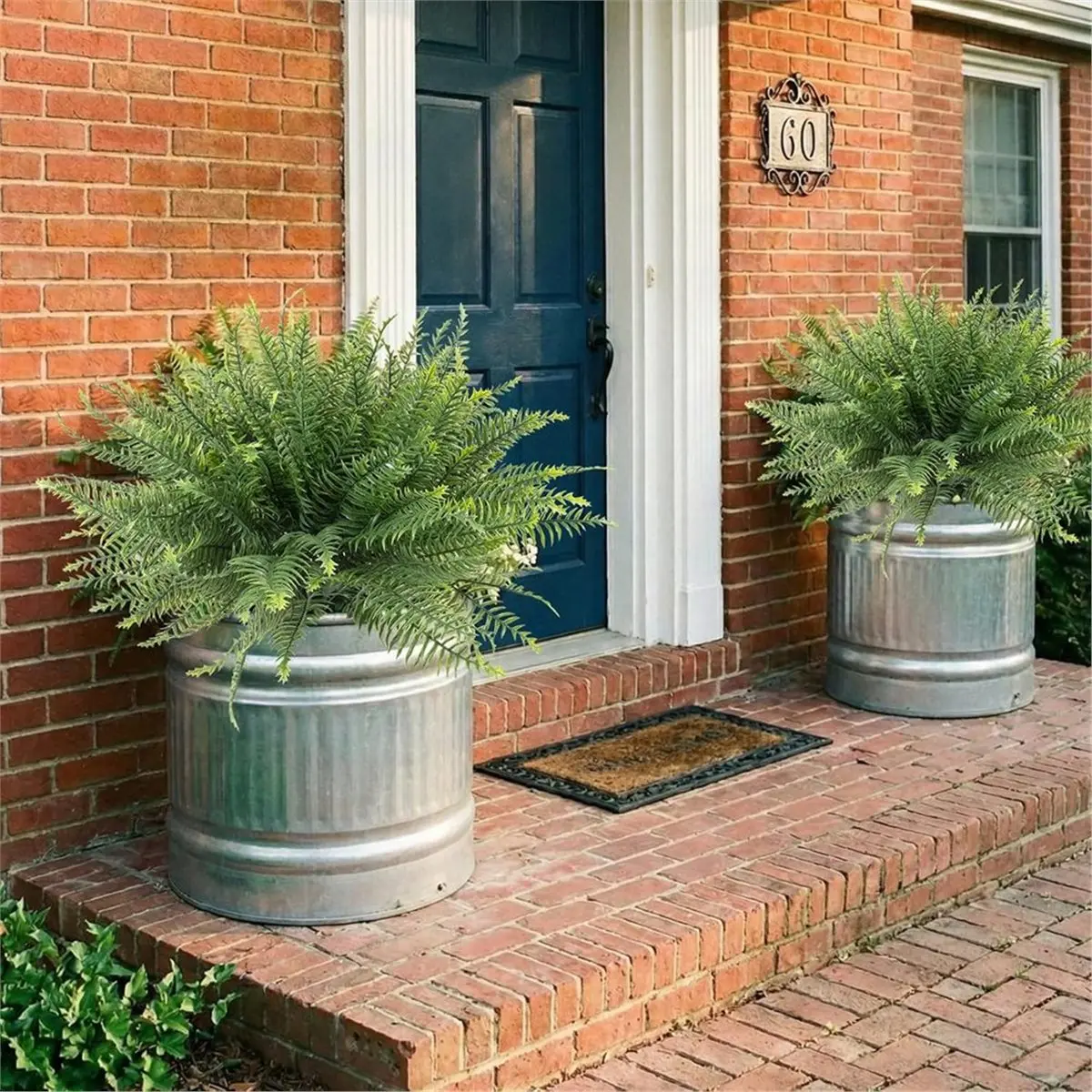 2026 New 12 Pcs Uvioresistant Faux Ferns for Outdoor and Indoor Decor, Artificial Greenery for Garden, Porch & Patio (Green)