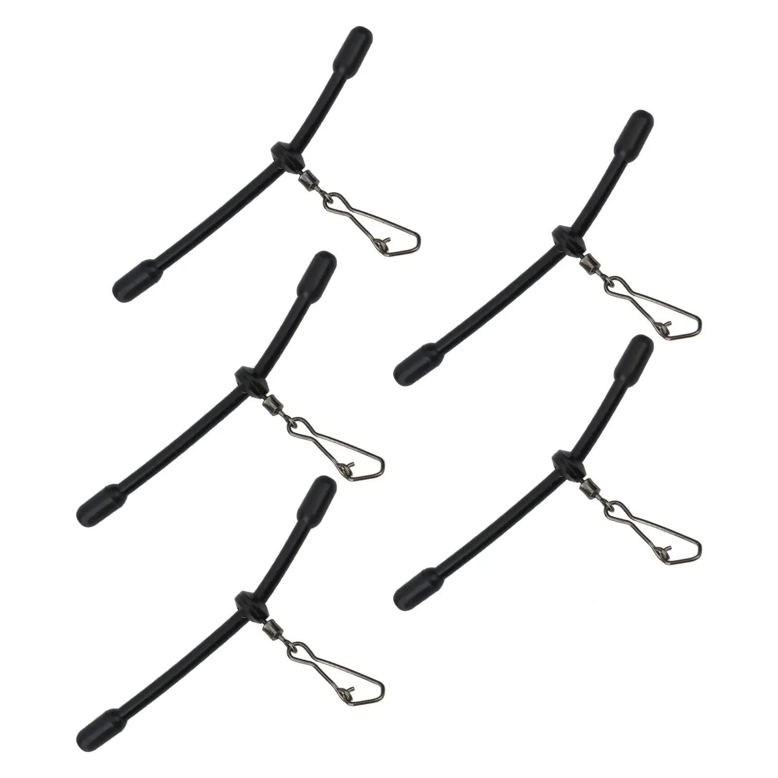 5pcs Professional Feeder Fishing Boom With Rolling Swivel Boom With Snap Tube Balance Connector Fishing Feeder Tools