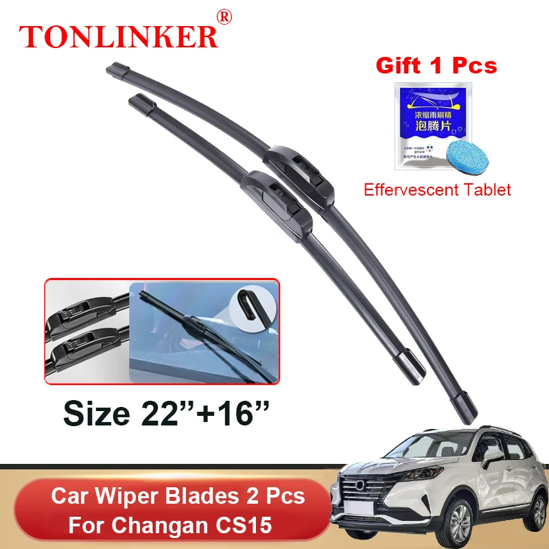 

TONLINKER Car Wiper Blades For Changan CS15 SUV 2016-2022 2023 Car Accessories Front Windscreen Wiper Blade Brushes Cutter Goods