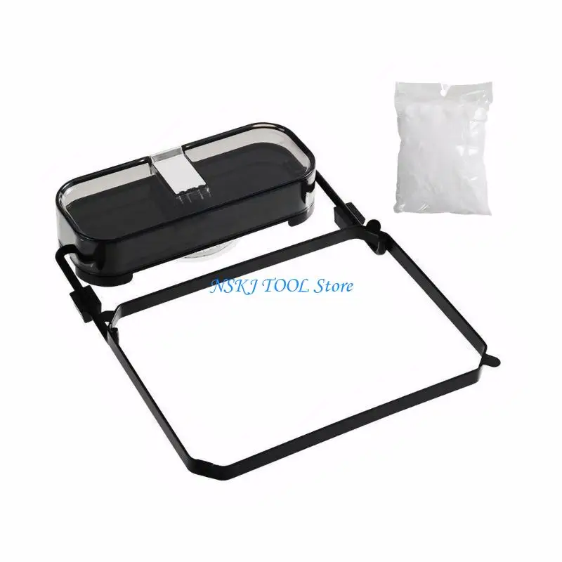 L8RC Suction Cup Sink Strainer Rack Folding Kitchen Sink Strainer with 100Pcs Filter Mesh Bags Sink Filter Holder Enduring