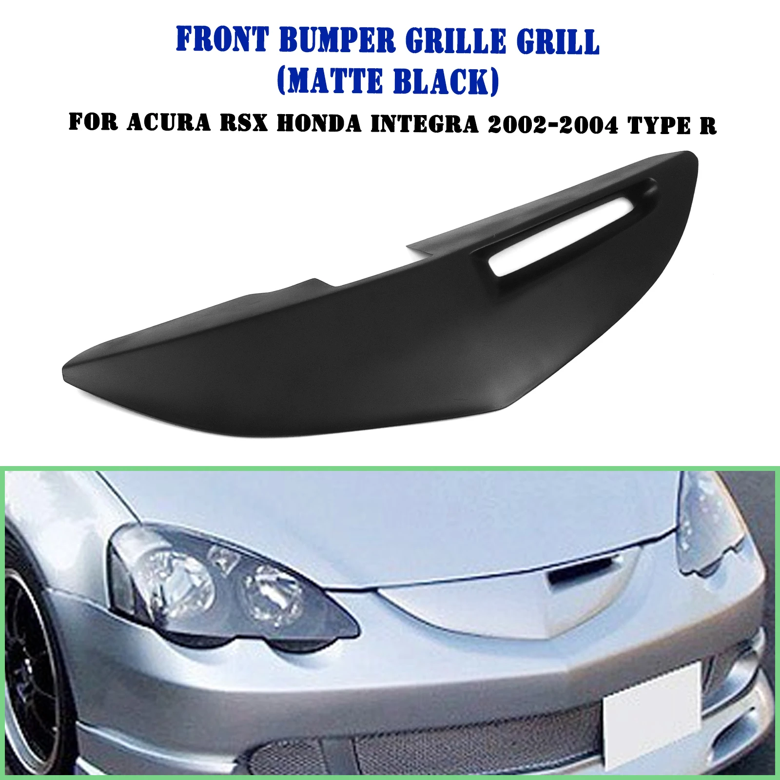 

For Acura RSX Honda Integra 2002-2004 Type R Front Grille Racing Grill Real Carbon Fiber/Fiberglass Upper Bumper Hood Mesh Grid