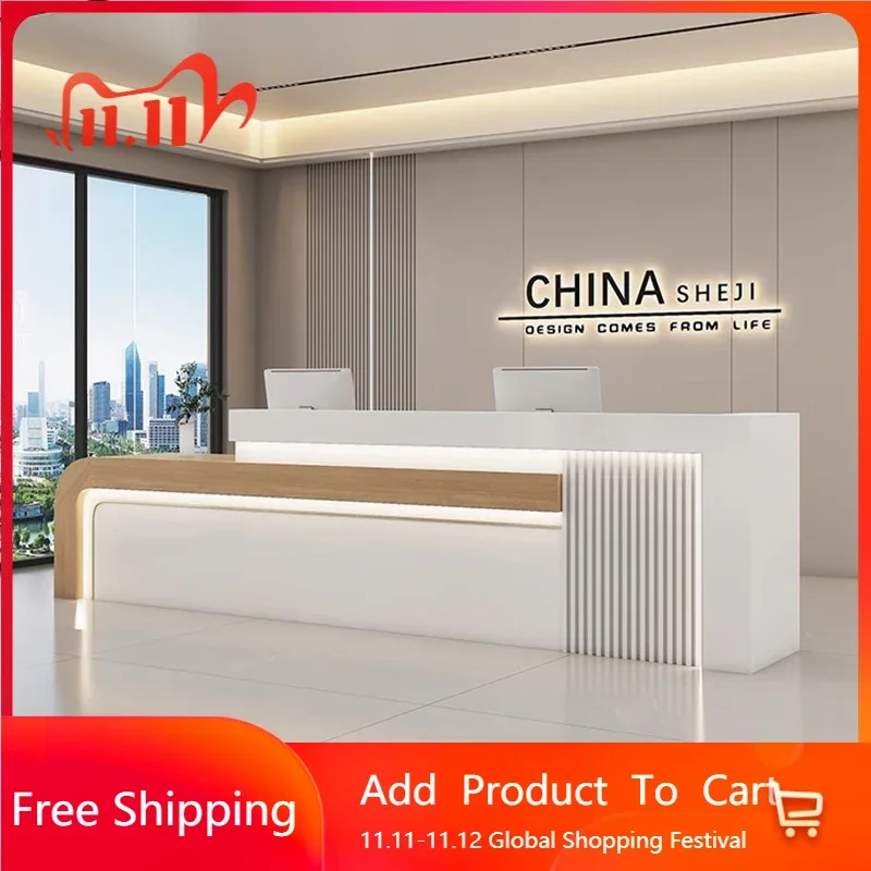 

Computer Office Desks Folding Wall Table Hallway Reception Counter Coffee Distillation Computer Reception Desk Trendy Furniture
