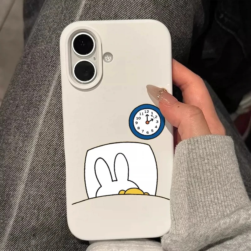 Miffy Kawaii Anime for IPhone17promax Phone Case Simple New Model Cute Liquid Silicone Anti-fall Fashion Exquisite Personality