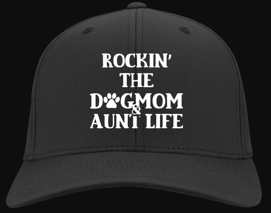 

Rockin The Dog Mom and Aunt Life Twill Cap - Trucker Hat - Printed Caps - Printing