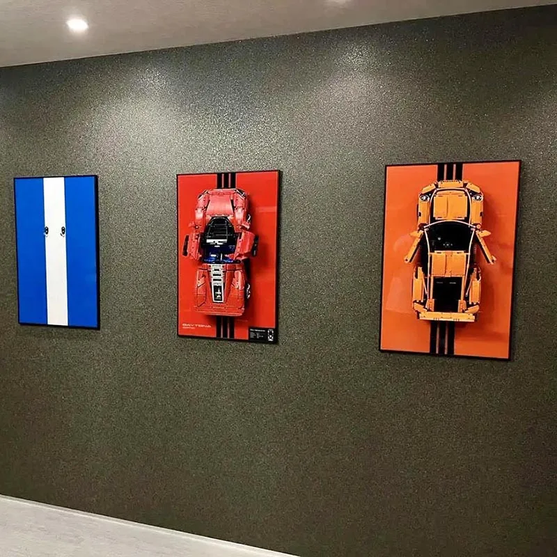 حامل حائط بشاشة عرض معدنية مقاس 31.5 بوصة لطراز LEGO 42143، شاشة تثبيت على الحائط لسيارة فيراري دايتونا SP3
