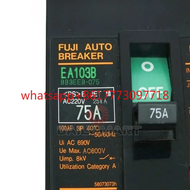 new-in-box-fuji-ea103b-3p-75a-circuit-breaker