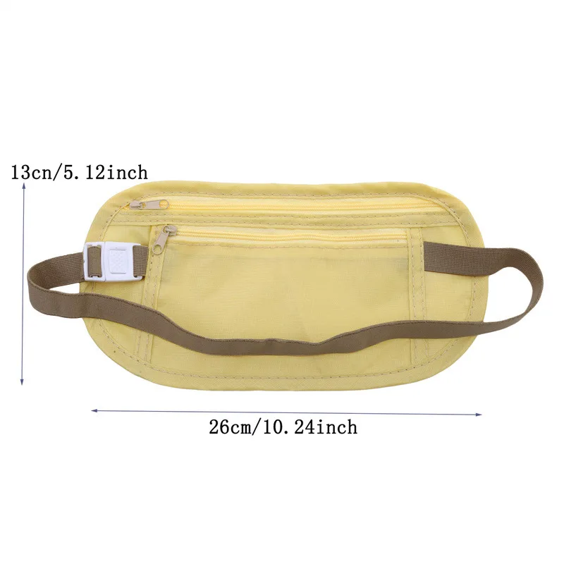 Cloth Travel Pouch Hidden Wallet Passport Money Waist Belt Bag Slim Secret Security Useful Travel Storage Bag image 5