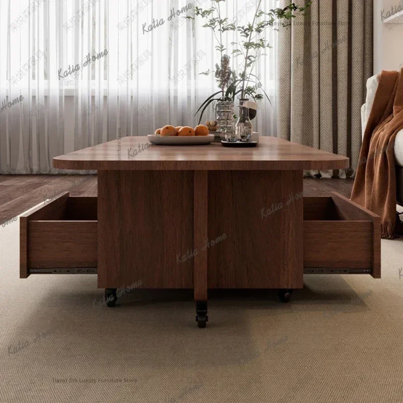 ld Rock Plate Solid Wood Folding Coffee Tables Dining Table Living Room Living Room Coffee Tables Nordic Home Furniture