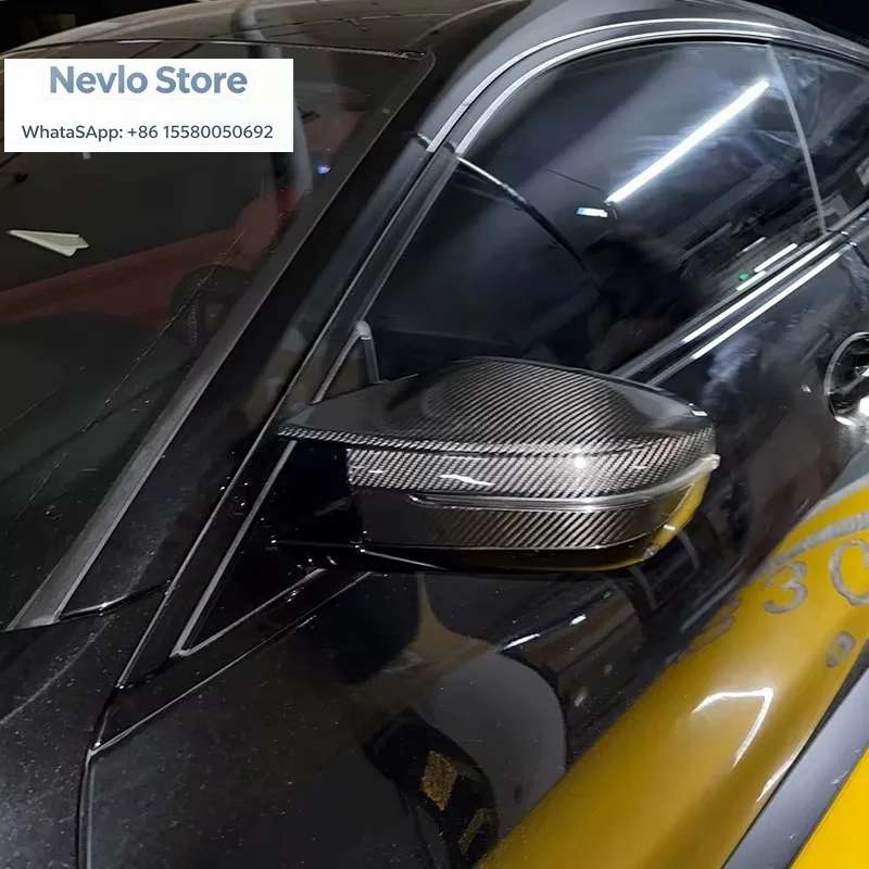 High Quality Car Rearview Mirror Cover Suitable for M4 Dry Carbon Fiber Replacement Rearview Mirror Housing