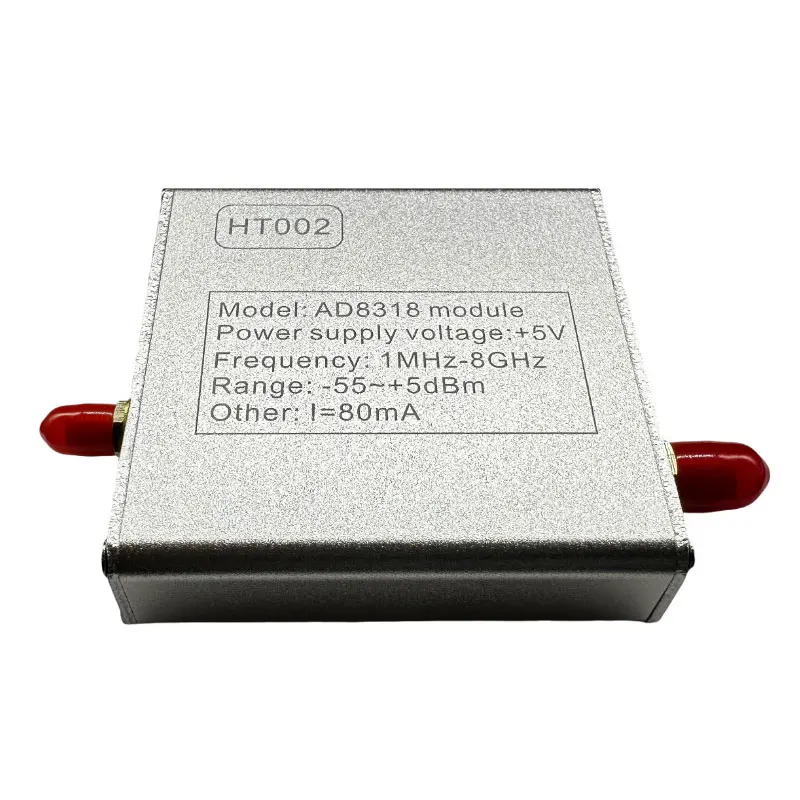 HT002 1MHz - 8000MHz Medidor de potencia RF Módulo AD8318 Controlador detector logarítmico para detección de energía
