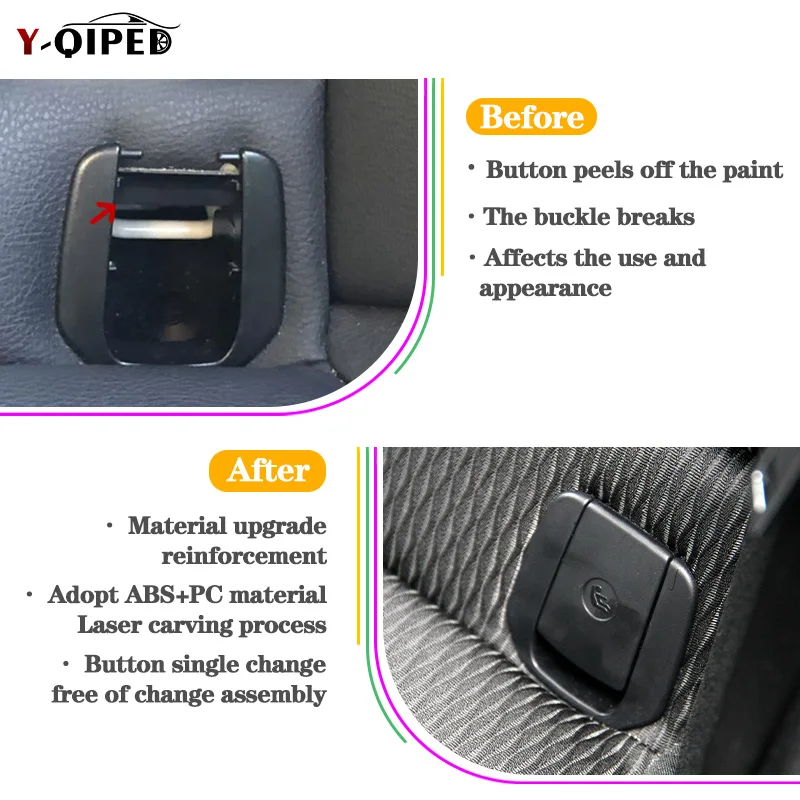 Car Rear Child Seat Safety Fixing ISOFIX Cover for BMW 12 3 X1  Series F45 F48 F49 F39 F30 E84 E90 F35 52207384717