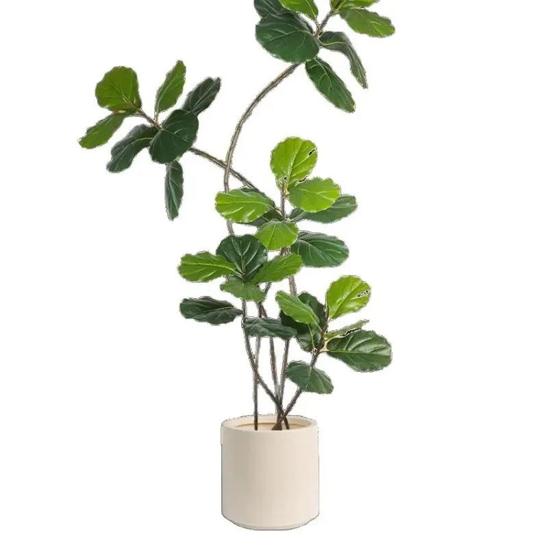 Simulation piano leaf tree green plants high-end light luxury bionic flower living room large indoor potted plant ornament