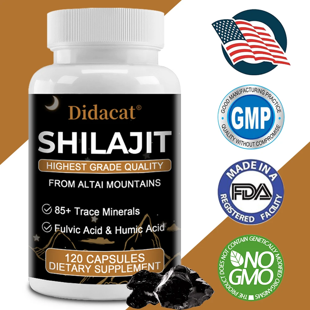 

100% High Purity Shilajit Mineral Supplement Natural Organic Shilajit Contains 85+ Trace Minerals & Fulvic Acid & Antioxidants