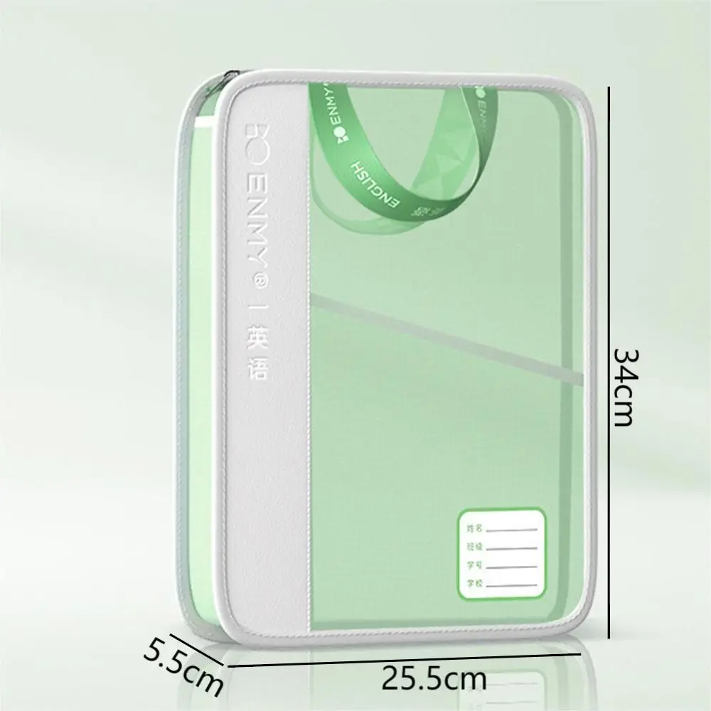 Bolsa de archivo con cremallera de malla, bolsa de almacenamiento gruesa transparente, Color sólido, estudiante, nuevo
