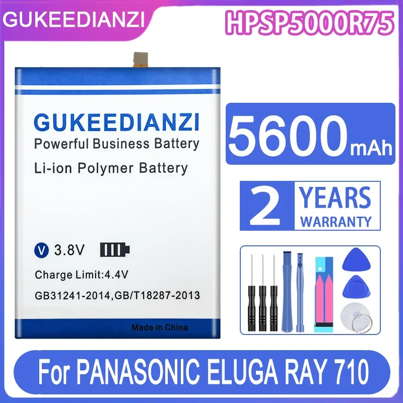 

Сменный аккумулятор GUKEEDIANZI HPSP5000R75 5600 мАч для PANASONIC ELUGA RAY 710 мобильный телефон