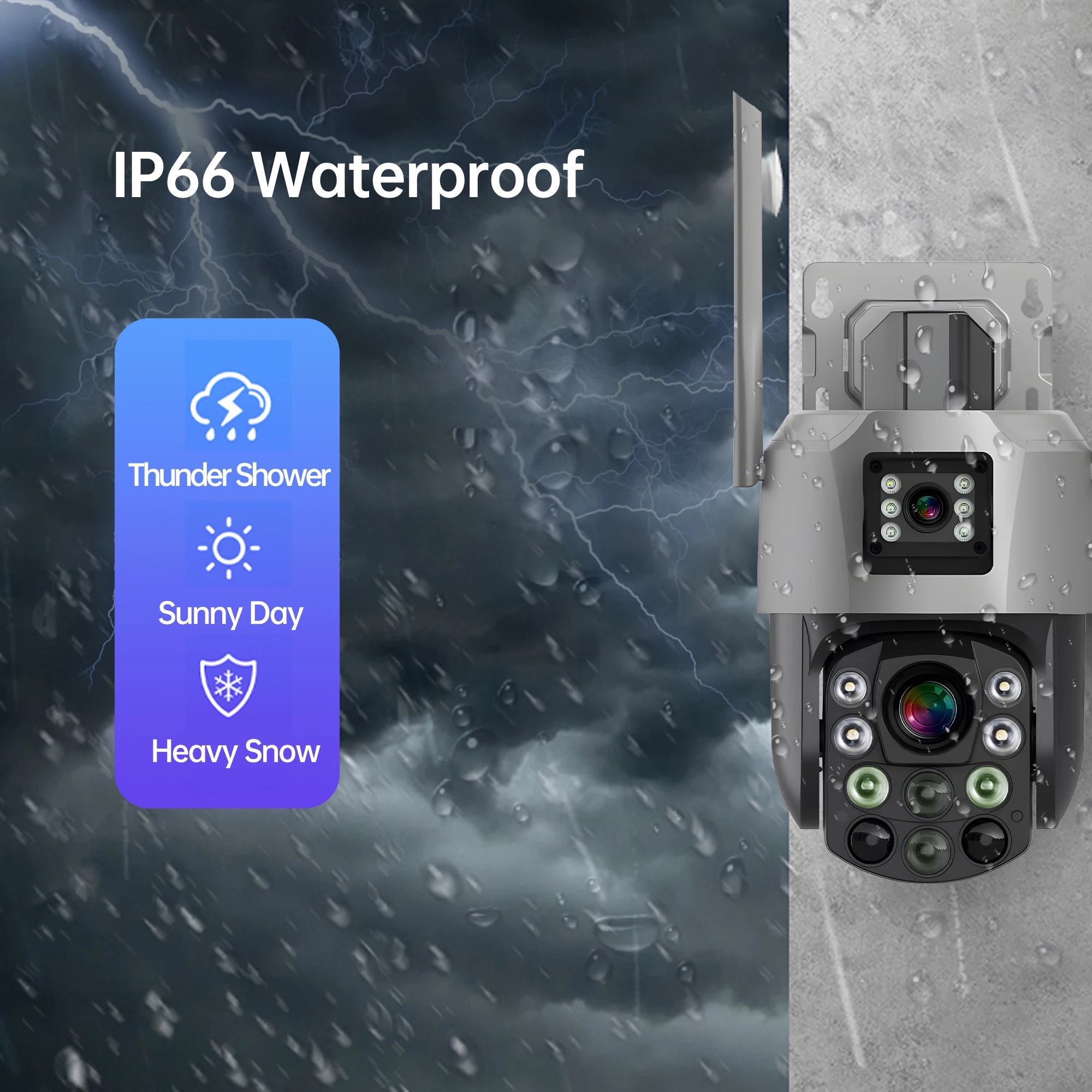 6mp 18x Optical Zoom Wireless Dual Lens Camera Dual band 2.4G+5G Outdoor PTZ Camera Wifi Security Surveillance Video Camera