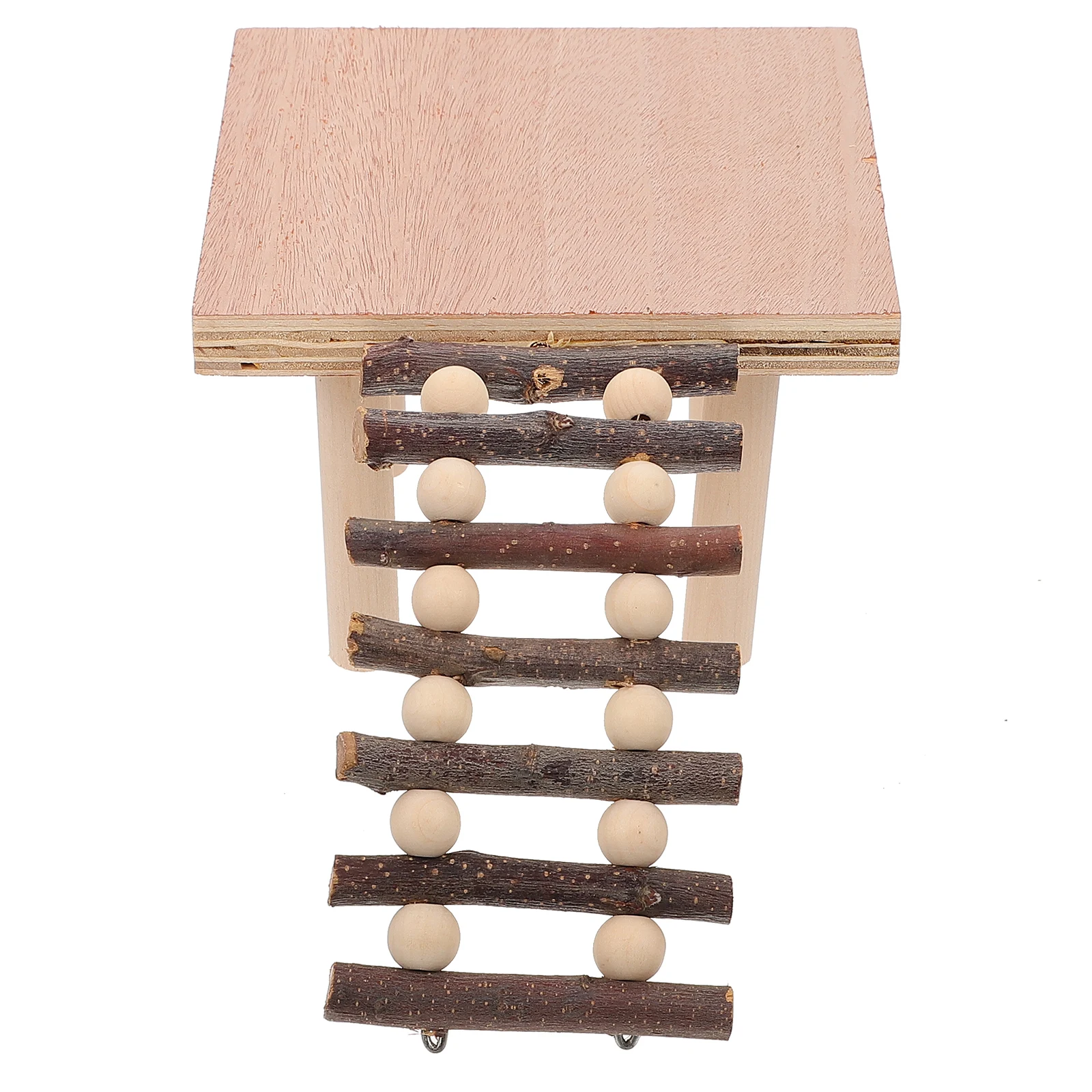

Solid Wood Bracket Partition Hamster Cage Platform Squirrel Ladder Climbing Toys Durable Safe Playing Platforms Log
