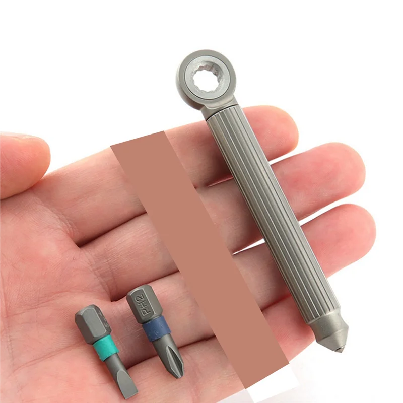 

【Hot Cake】Outdoor Titanium Multi-Function EDC Tool Wrench Flathead Screwdriver Phillips Screwdriver Portable Keychain