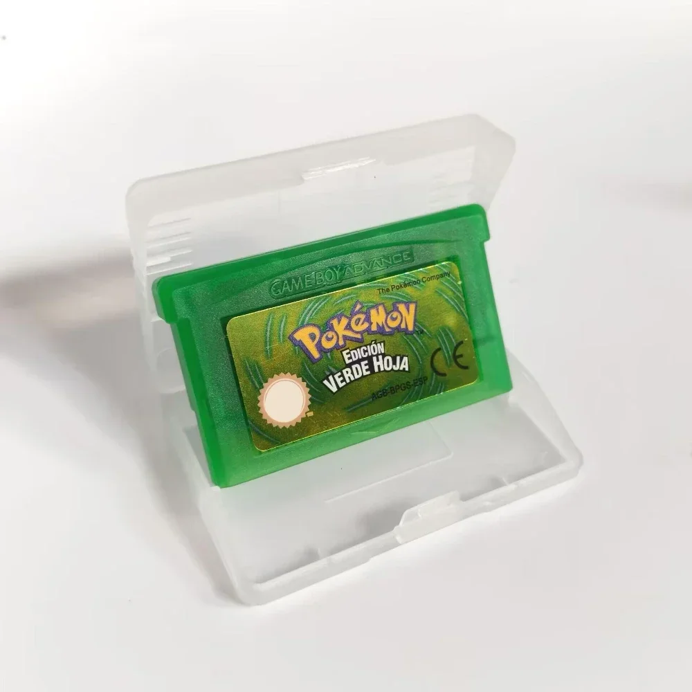 Cartucho De Videojuego GBA De 32 Bits, Serie Pokemon (Emerald/Red Fuego/LeafGreen/Ruby/Sapphire), Versión ESP, Regalo Para Niños