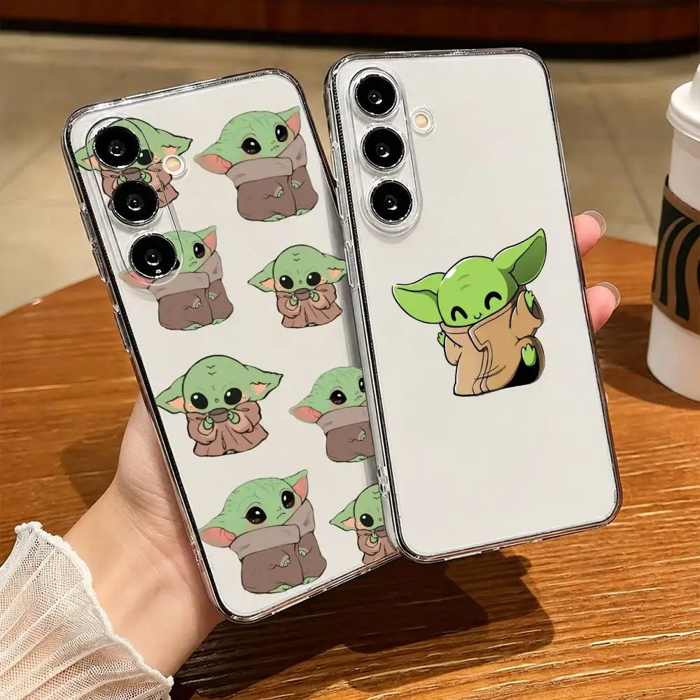 Милый детский чехол для телефона Y-Yoda-es для Samsung A10,12,20,21S,30,31,40,50,51,52,70,71, прозрачный чехол