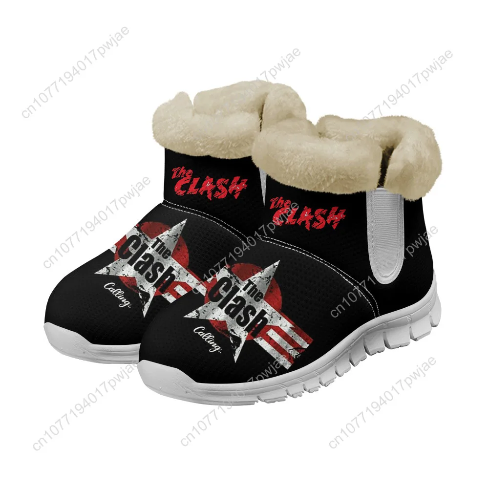 حذاء The Clash Rock Band Snow Boots للرجال Yugi Muto مطبوع للنساء المراهقات يحافظ على الدفء كاجوال خفيف الوزن أحذية رياضية مخصصة