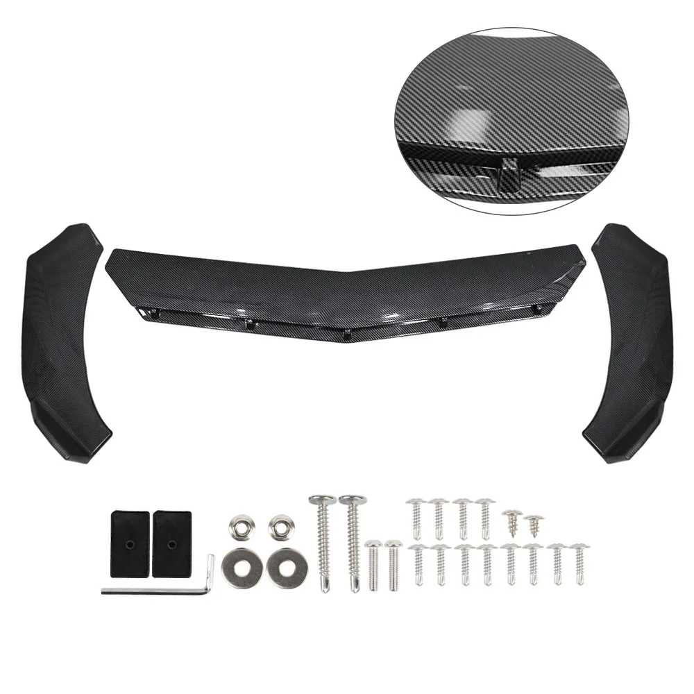 Universal Front Bumper Lip for Audi A3 A4 A5 A6 Q5 Q8 Collision Abrasion Prevention lower Shovel Encirclement Skirt Guard Kits