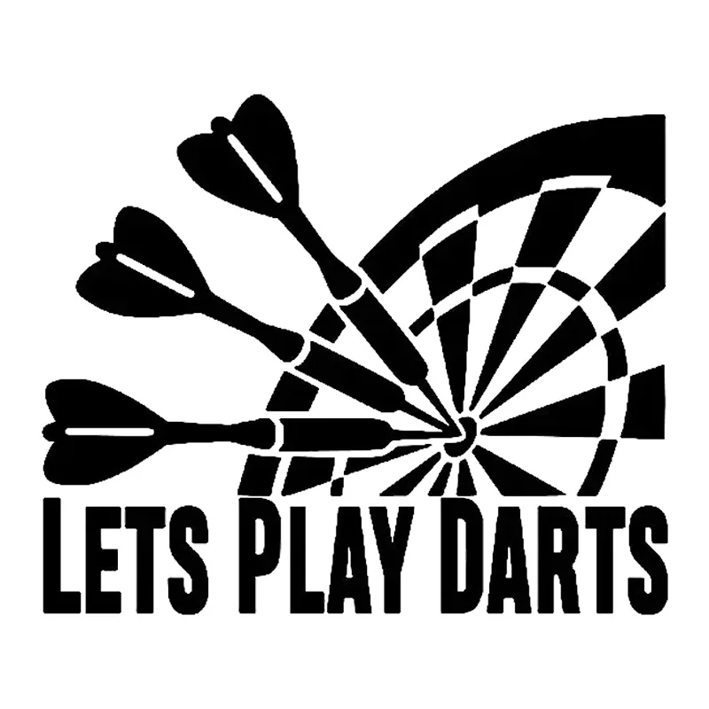 

33642 # забавная Декоративная Виниловая наклейка Let's Play Darts водонепроницаемый декор на бампер грузовика заднее окно без фона