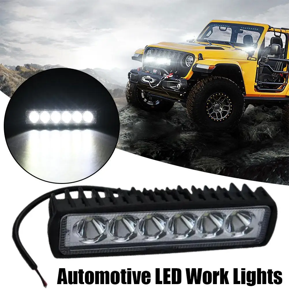 

2PCS 6 LED 18W Work Light DRL Car Offroad High Brightness Spotlight Headlight Work Light Night Driving Fog Lamp 12V