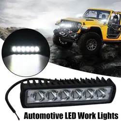 2PCS 6 LED 18W Work Light DRL Car Offroad High Brightness Spotlight Headlight Work Light Night Driving Fog Lamp 12V