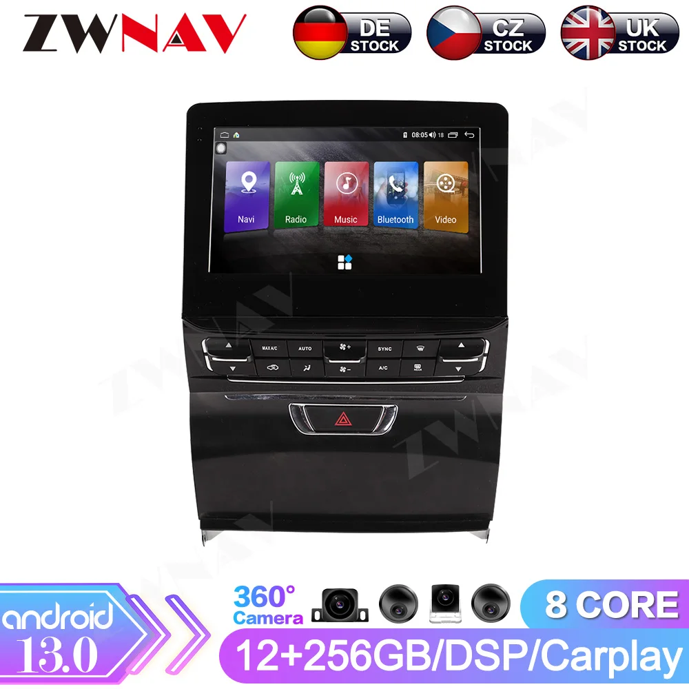 Android 13 dla Maserati Quattroporte 2013-2015 odtwarzacz CD Auto System nawigacji GPS Radio samochodowe z wbudowanym DSP Wireless Carplay