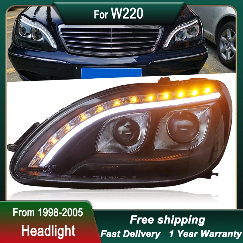 Car Led Headlights For Mercedes Benz S CLASS W220 1998-2005 new style LED Head Lamp DRL Dynamic Signal Lamp Front light Assembly