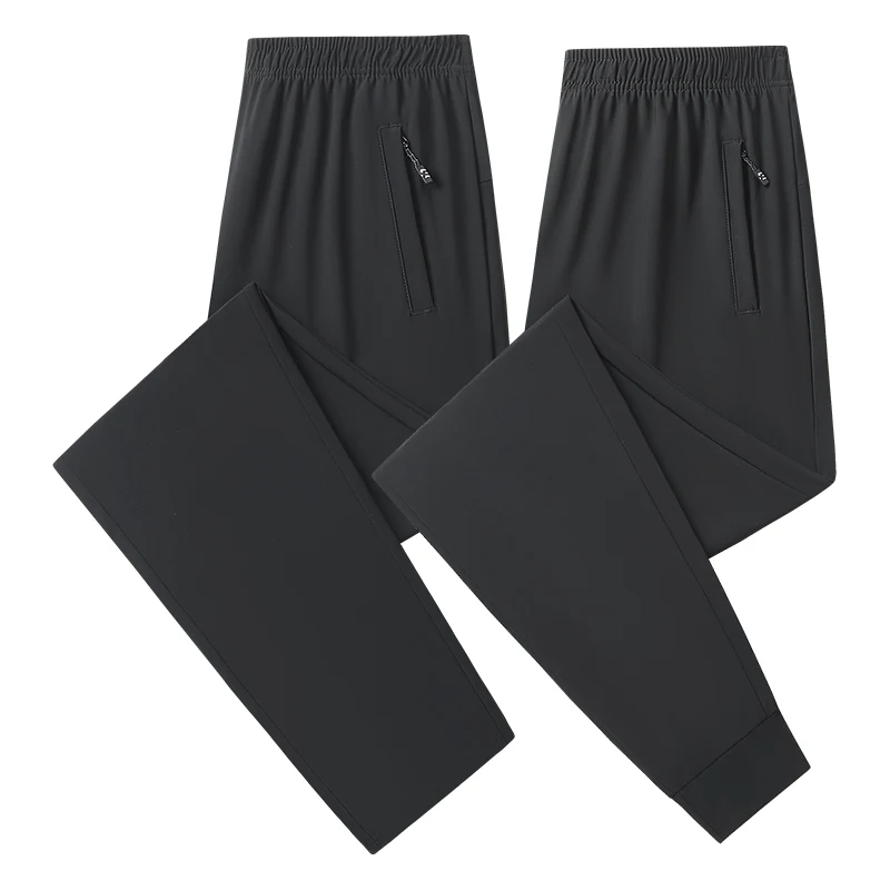 Summer Outdoor Fishing Casual Comfortable Breathable Quick Drying Straight Leg Pants for Men Fashionable Ice Silk Casual Pants