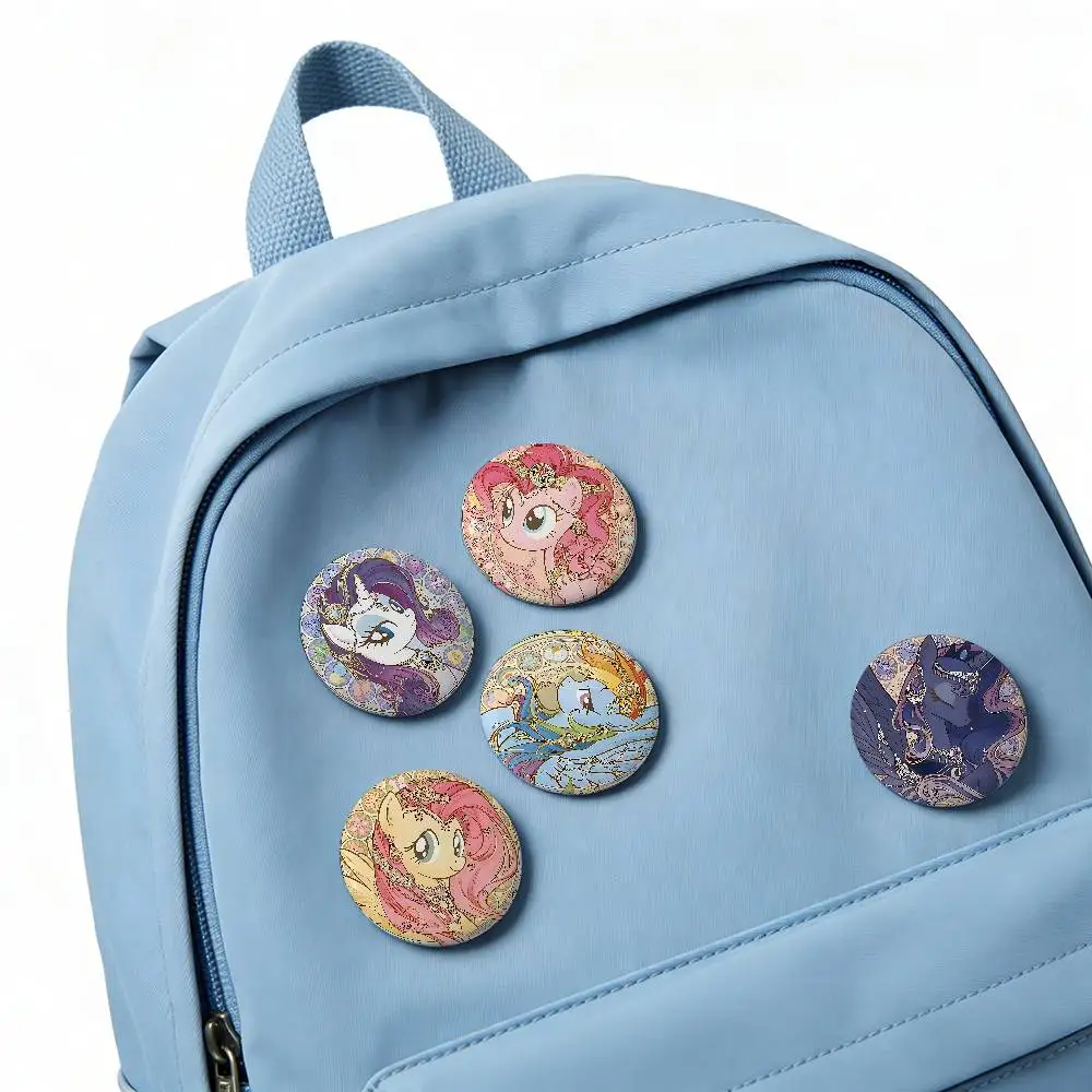 Cute Cartoon-L-Little-P-PonyS Kawaii Badge Pins For Friend, Backpack, Clothing, Collectible Accessories, Jewelry Gift