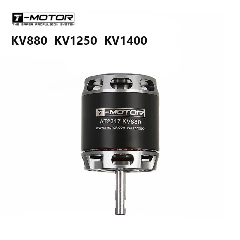 T-MOTOR AT2317 Long Shaft KV880 1400KV KV1250 brushless motor for Hybrid Vertical Take-off Landing UAV