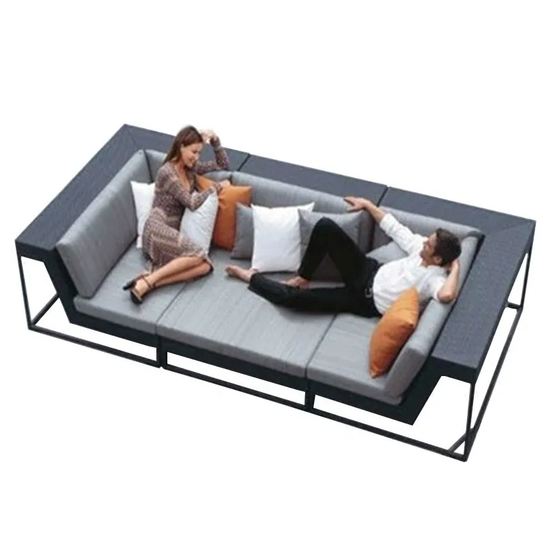 

Outdoor rattan art imitation rattan outdoor sofa terrace leisure balcony princess sofa combination