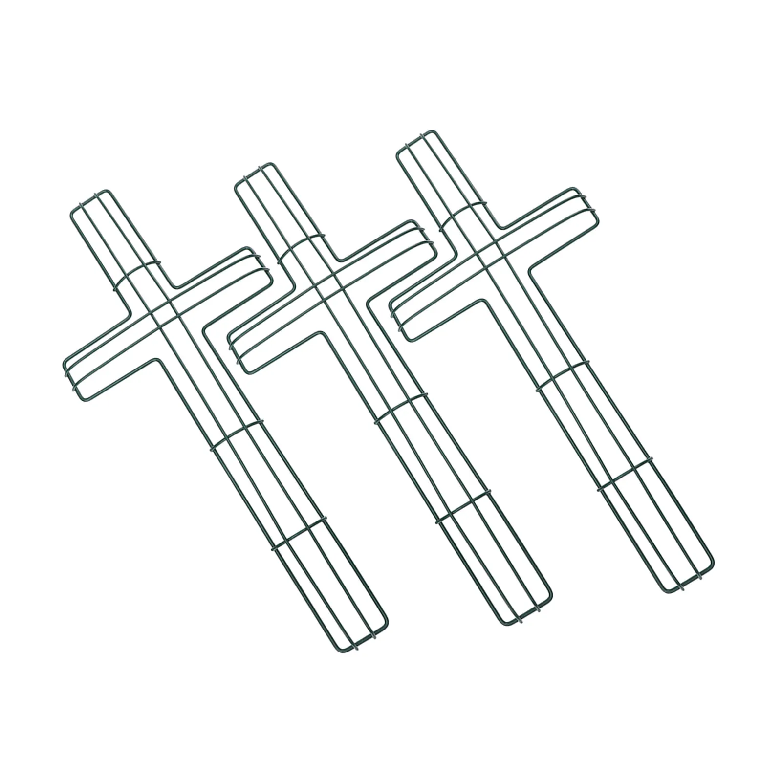 

3pcs DIY Wreath Frame Cross Shaped Iron Wire Form for Floral Holiday Church Party Decor Wreath Making Supplies Rack