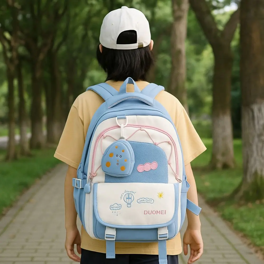 Modische Große Kapazität Frauen Rucksack Cartoon Makronen Student Rucksack Verstellbare Träger Mit Geldbörse Reisetaschen Schule