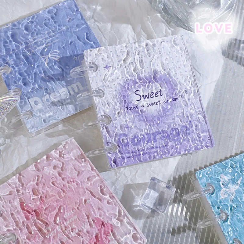 

Ripple Design Acrylic Card Album - 3-Inch Mini Single Pocket Binder for K-Pop Idol Collectibles, Loose-Leaf Photo Album Storage