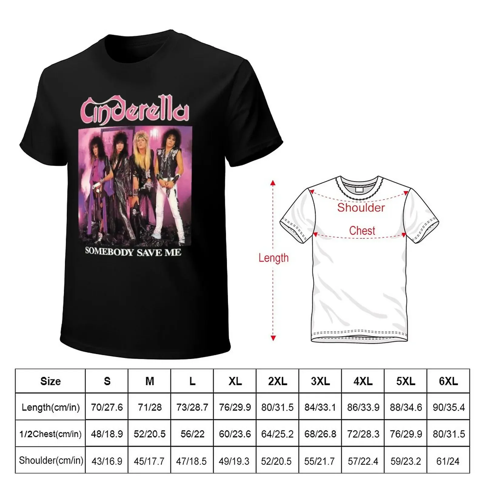 cinderella band sale T-Shirt kawaii clothes plain mens funny t shirts summer clothes plain mens graphic t-shirts