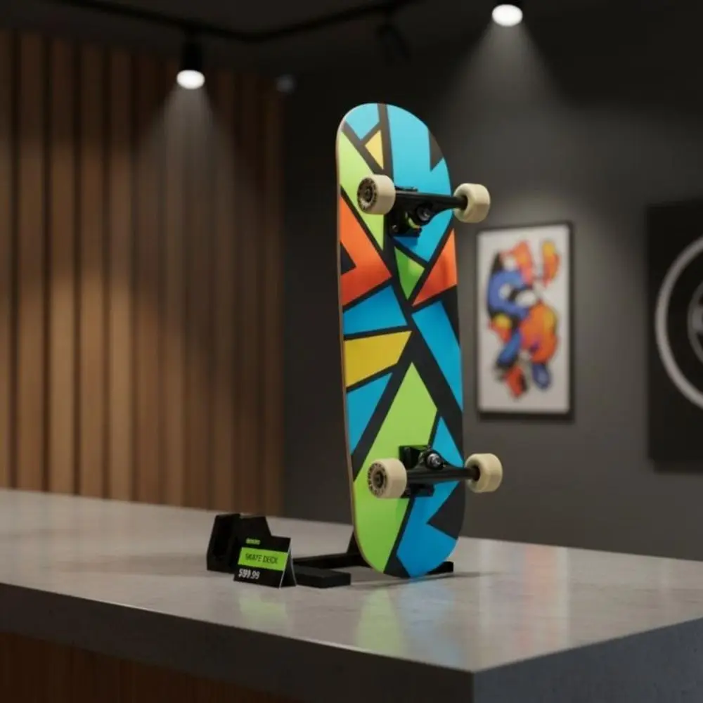 Universal Skateboard Storage Base Fixed Base Space Saver Vertical Skateboard Stand Stable 3D Printed Skateboard Accessories