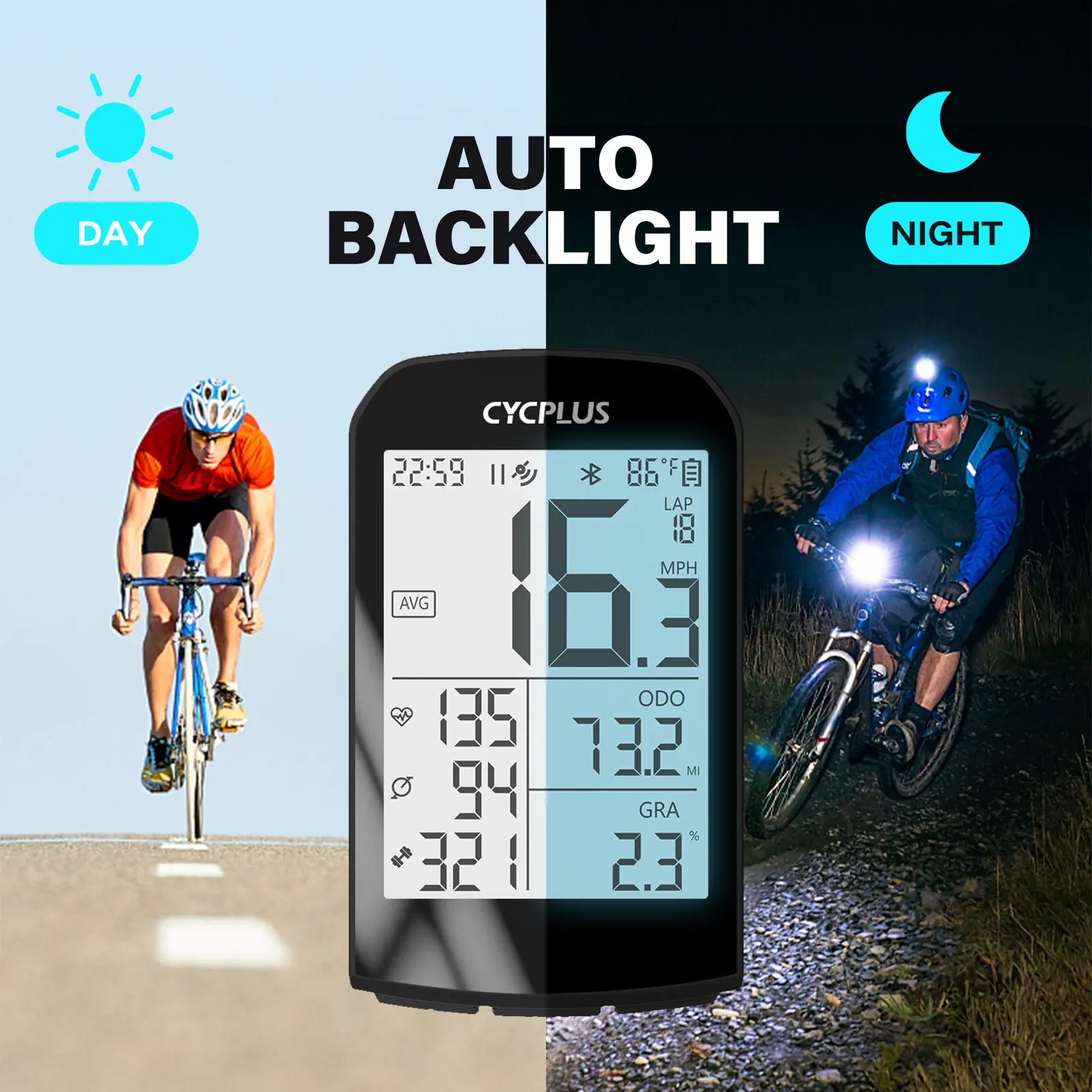 CYCPLUS GPS Bike Computer Bicycle Accessories ANT+ BLE Waterproof Speedometer Power Meter Cadence Speed Heart Rate Sensor