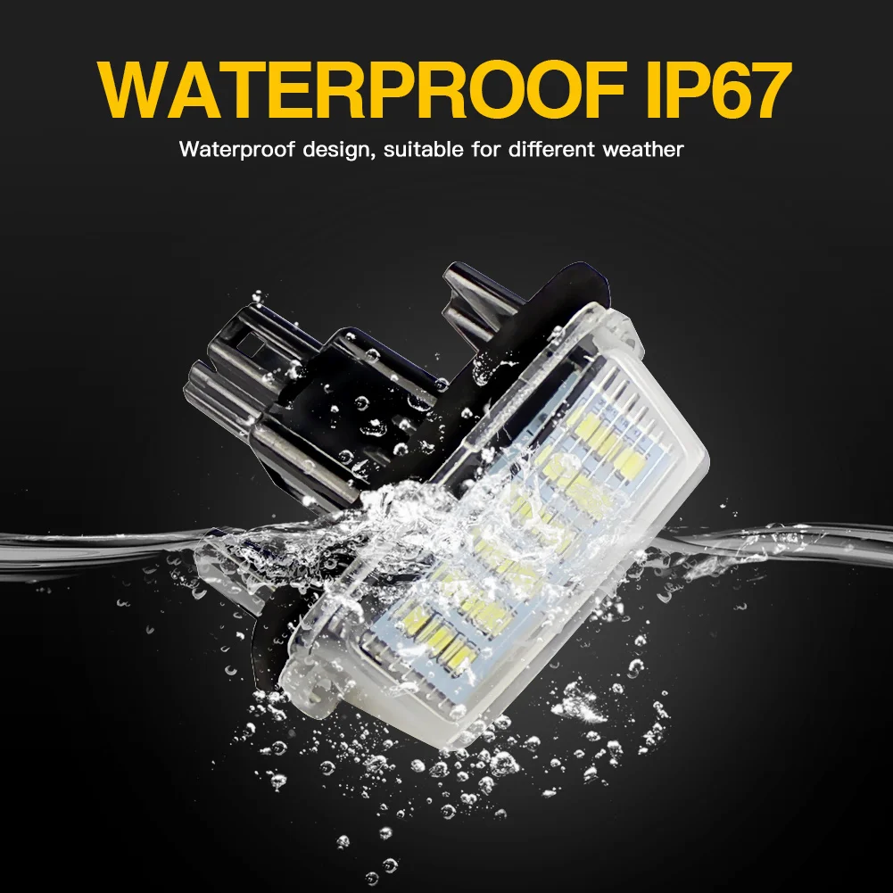 2 قطعة الخلفية LED رقم لوحة ترخيص أضواء مصباح لتويوتا كامري يارس أفالون هايلاندر بريوس C VERSO-S 2012-2019 81270-0D120 #4